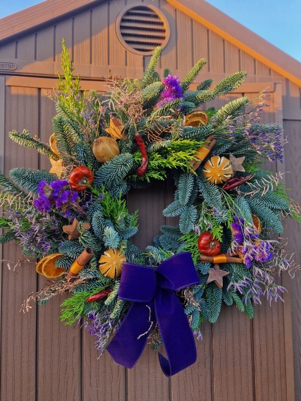 Fruit and Nut Door Wreath