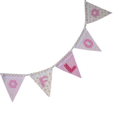 Personalised Bunting pink and blue